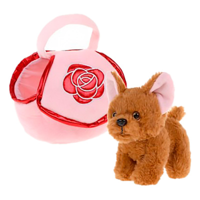 Мягкая игрушка Щенок Розочка 17 см в сумочке Fluffy Family 682313 1